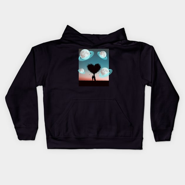 valentines day Kids Hoodie by ahnoun